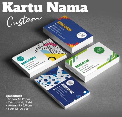 Kartu Nama 2 sisi 260gsm 1 Blok (100pcs)